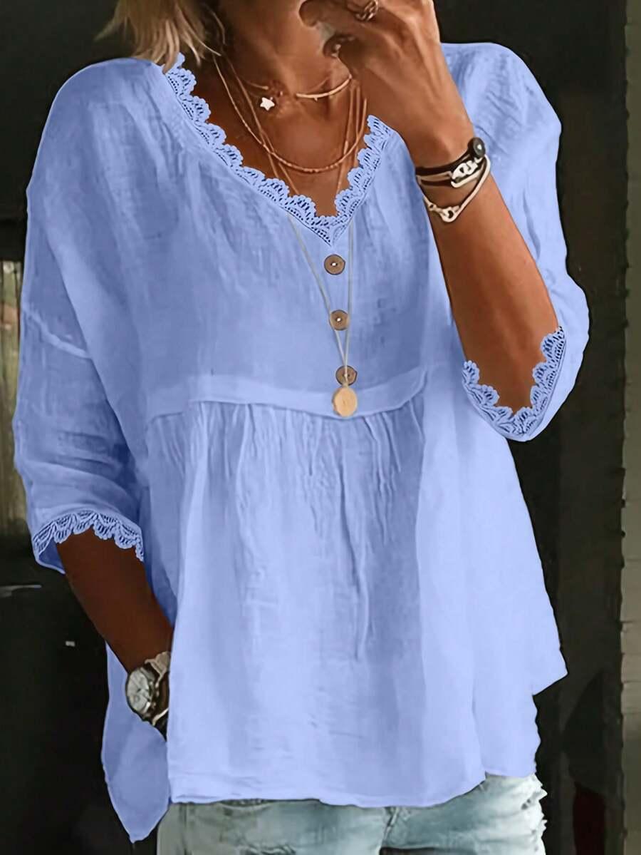SHEIN NIEBIESKA BLUZKA GUZIKI S06__L