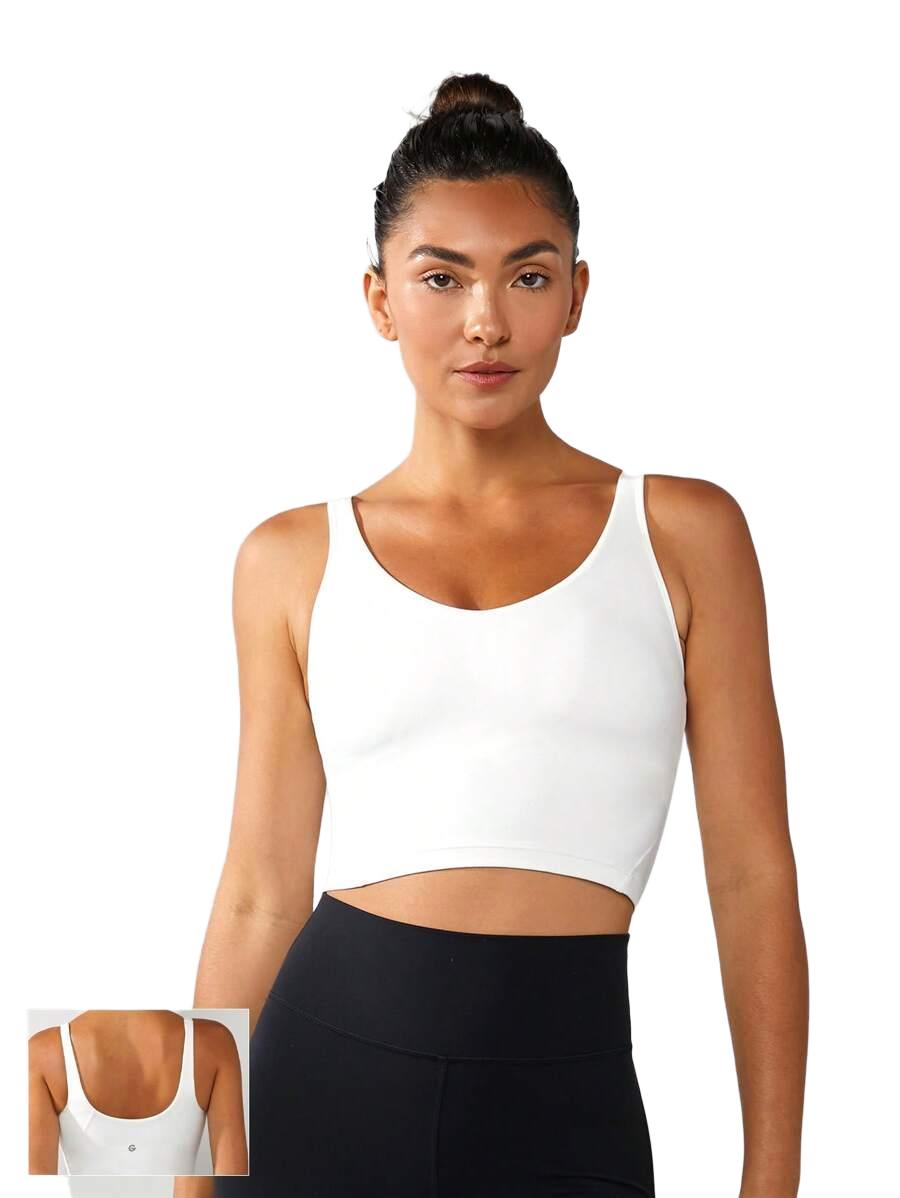 SHEIN BIAŁY STANIK SPORTOWY S06__M