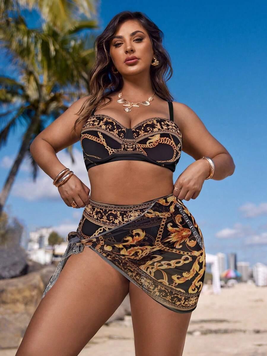 SHEIN DWUCZĘŚCIOWY STRÓJ KĄPIELOWY PAREO S09__48