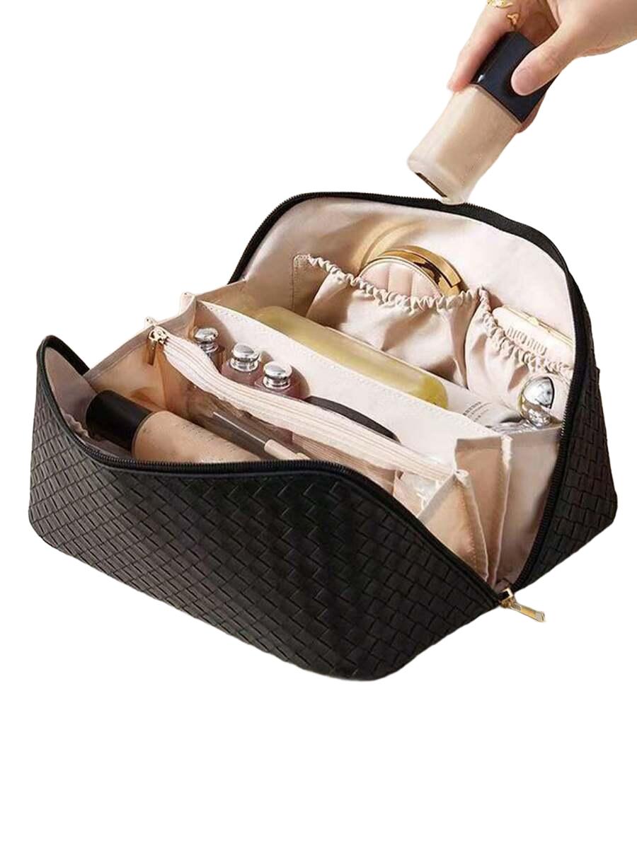 SHEIN CZARNA KOSMETYCZKA TEKSTURA ZAMEK S07