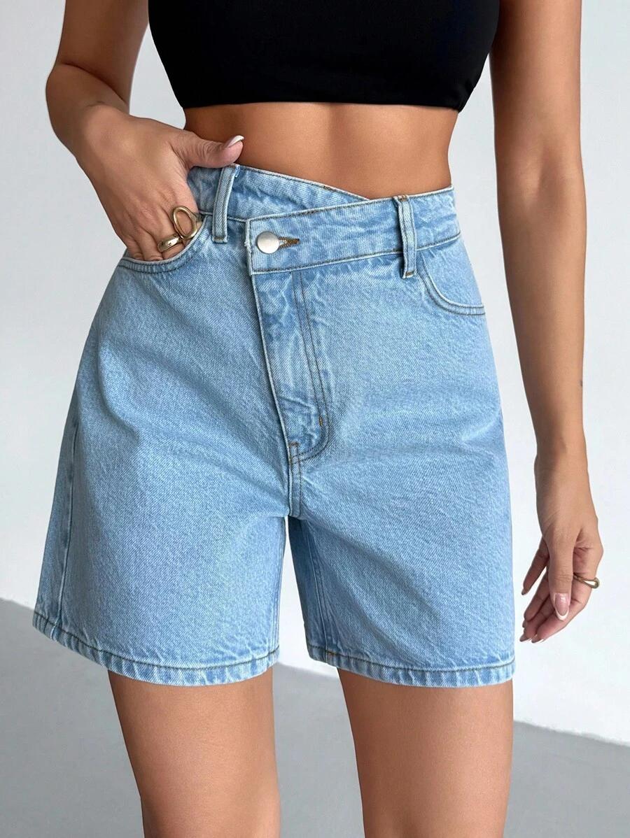 SHEIN NIEBIESKIE SPODENKI JEANS PK01__M