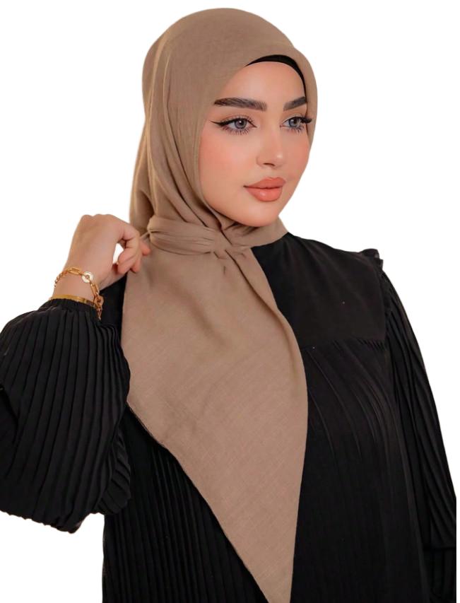 SHEIN BEŻOWA CHUSTA NA GŁOWĘ S07__90X90
