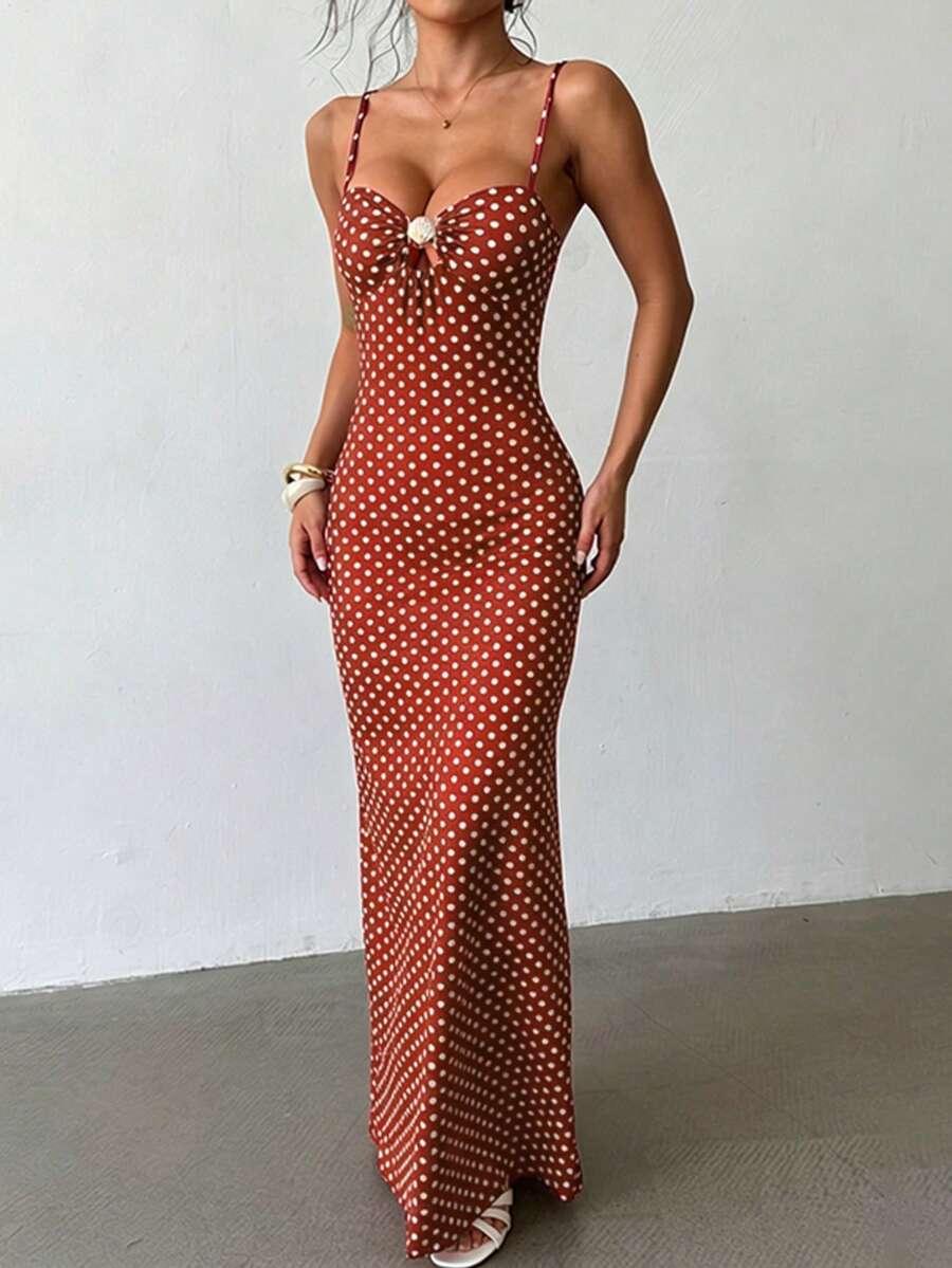 SHEIN MAXI SUKIENKA GROSZKI S06__XL