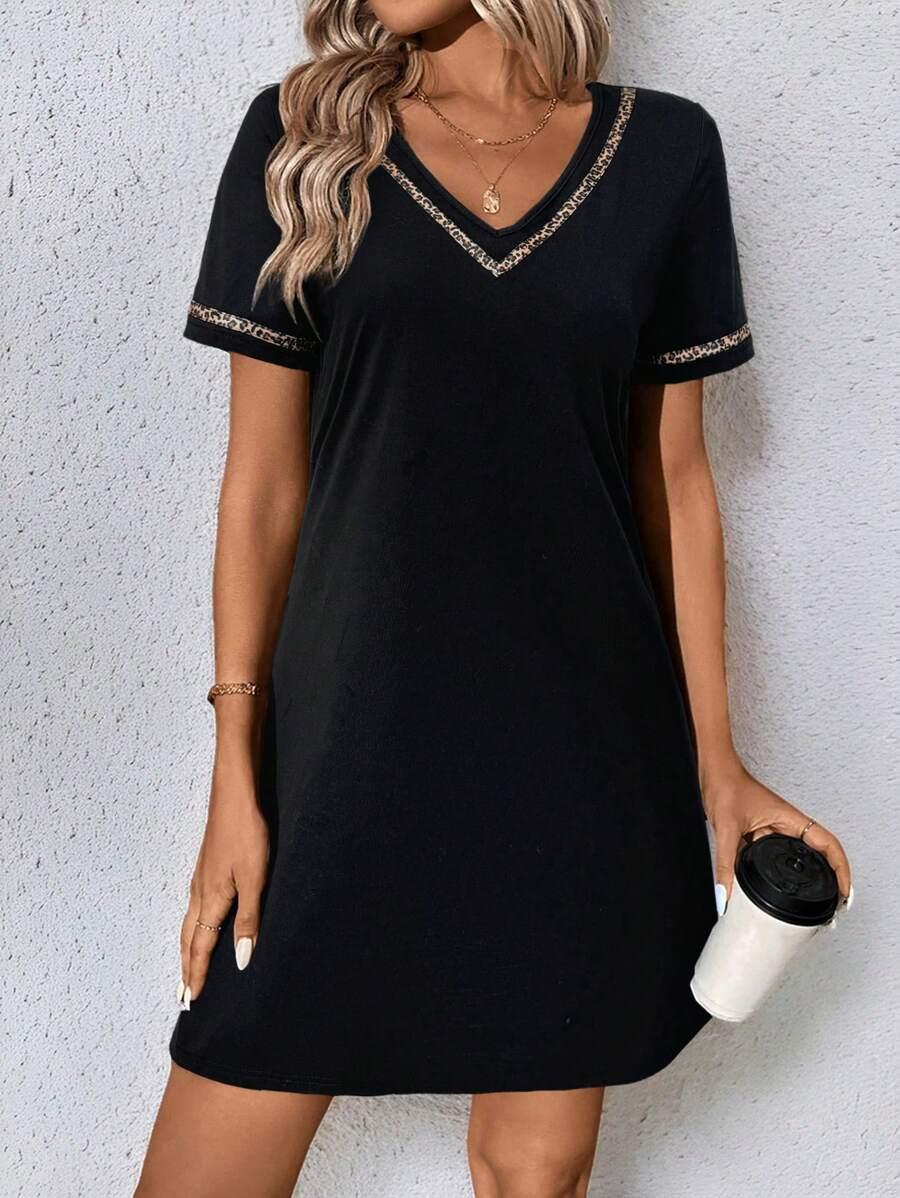 SHEIN CZARNA MINI SUKIENKA S06__M