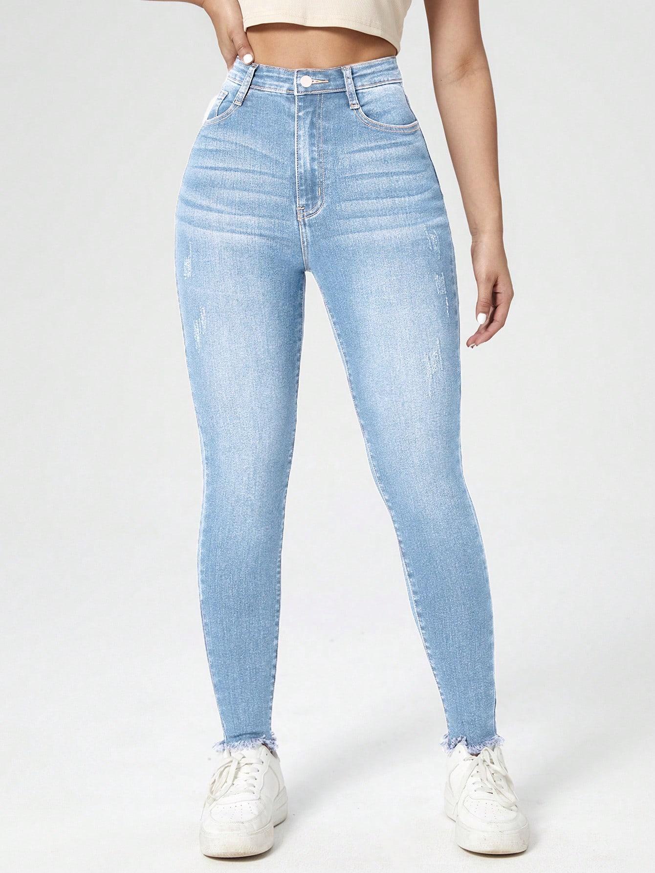 SHEIN NIEBIESKIE SKINNY JEANS RURKI S06__S