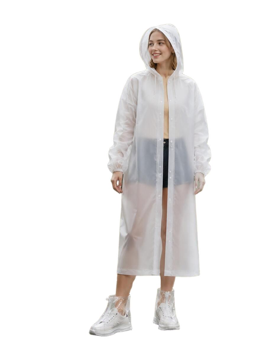 SHEIN PŁASZCZ PRZECIWDESZCZOWY Z KAPTUREM S07__OS