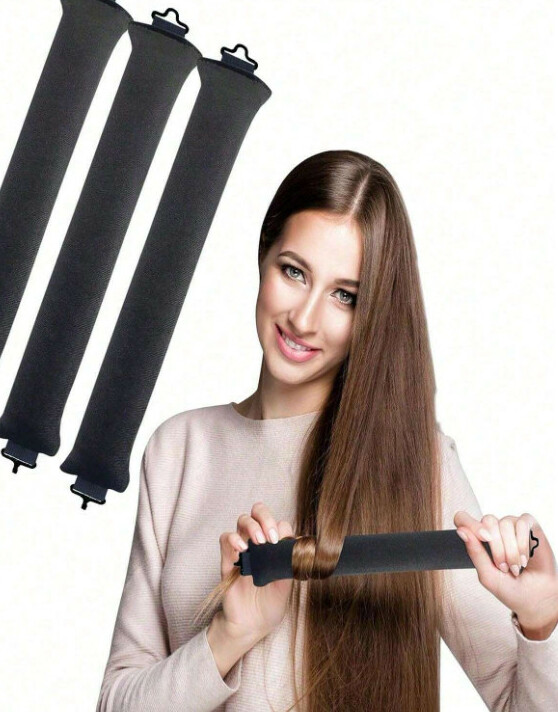 SHEIN CZARNE WAŁKI DO WŁOSÓW 2-PACK S07