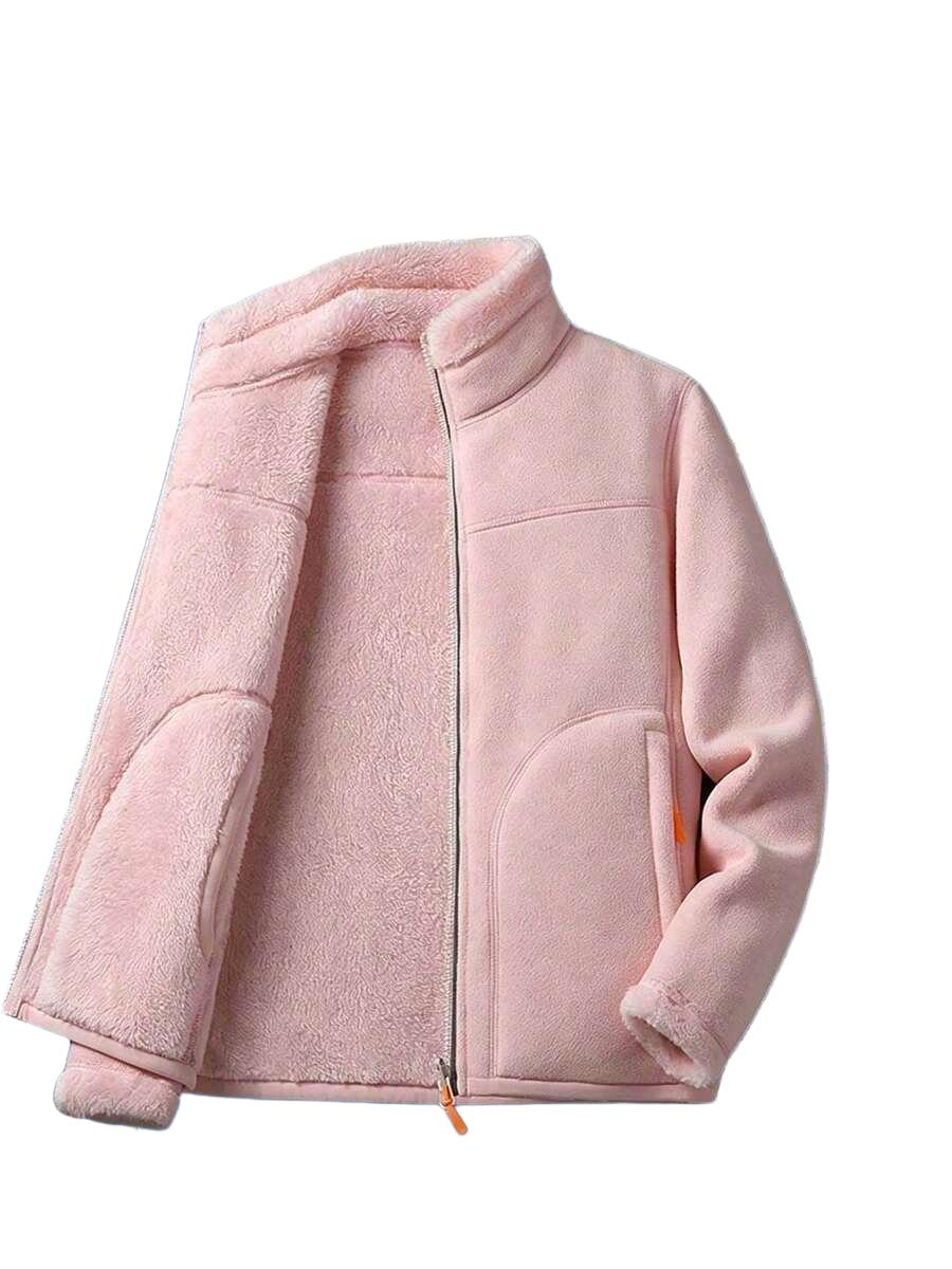 SHEIN RÓŻOWA DWUSTRONNA BLUZA ZAMEK PK01__L
