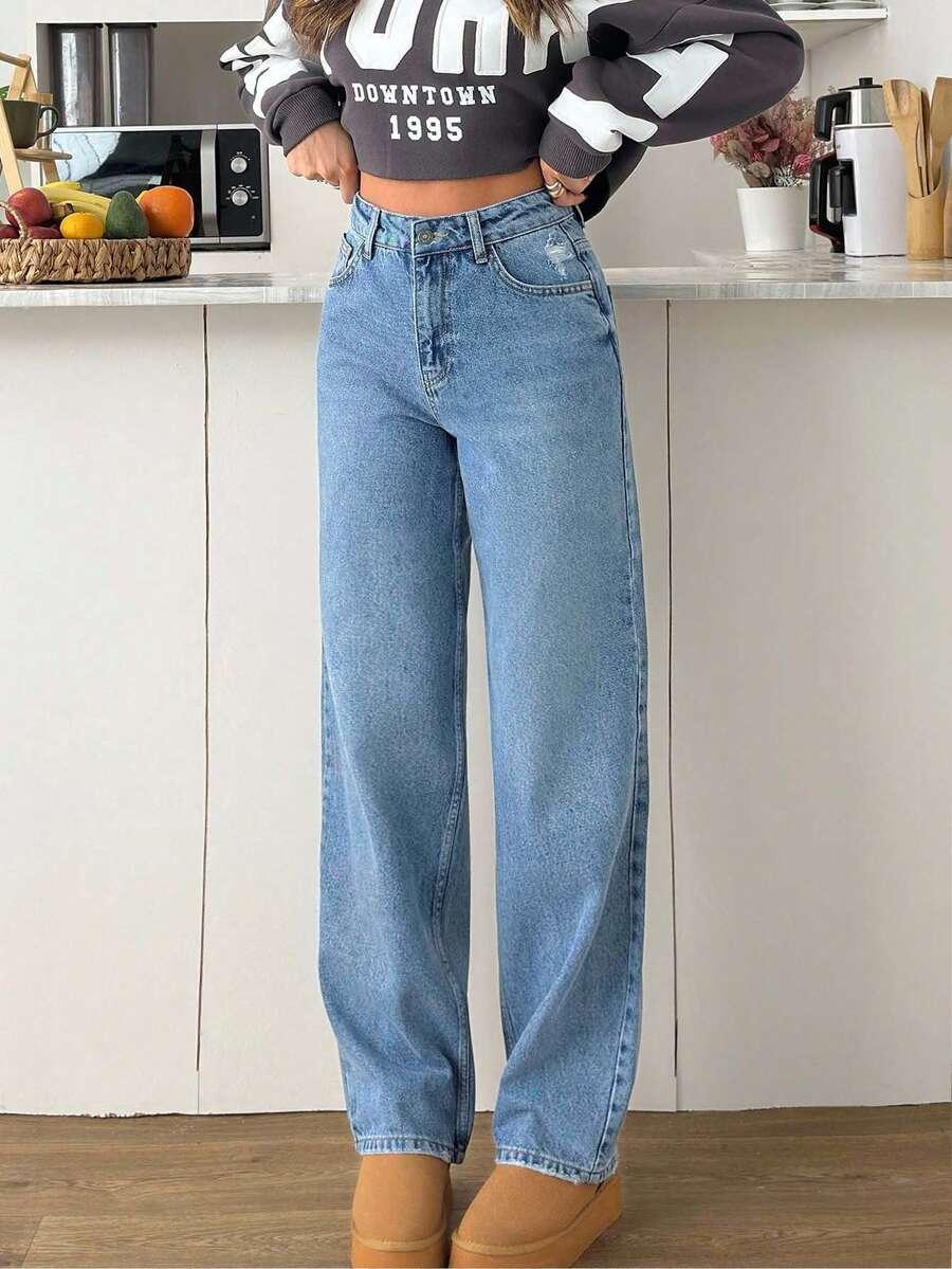 SHEIN NIEBIESKIE SPODNIE JEANS S06__L