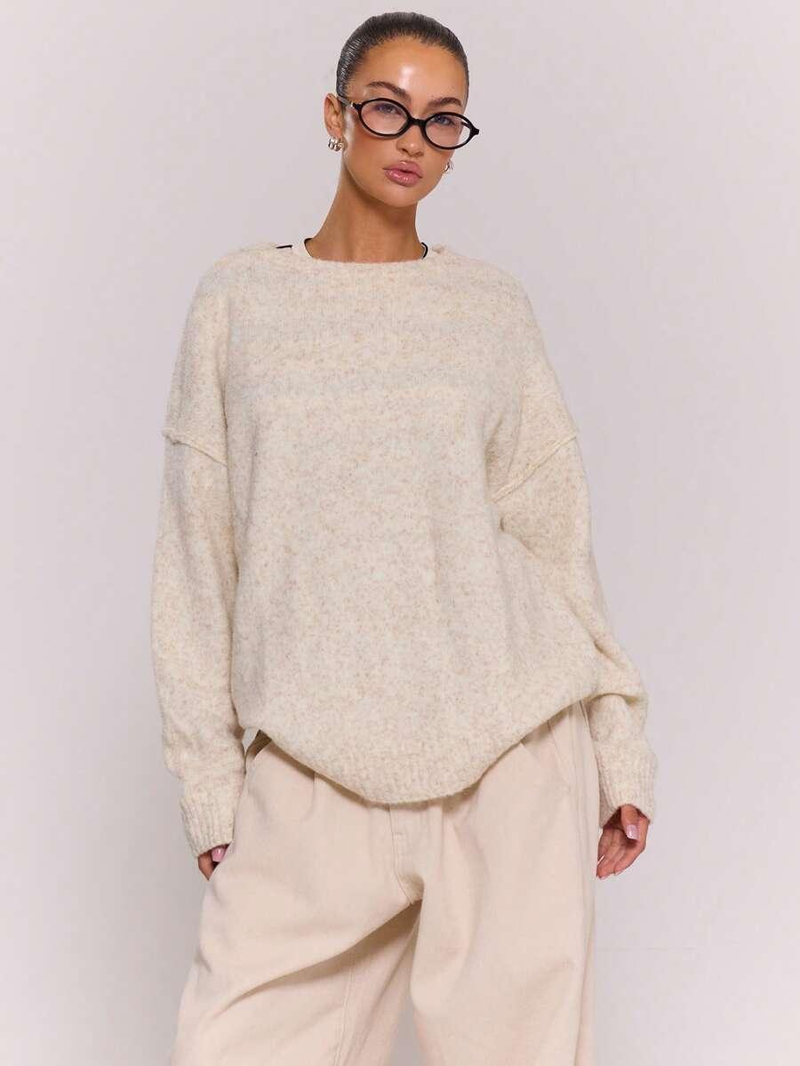 MUSERA BEŻOWY LUŹNY SWETER S06__XL