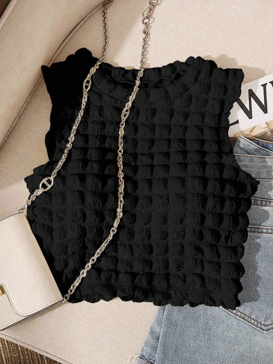 FRANCLIA CZARNY TOP WZÓR S06__L