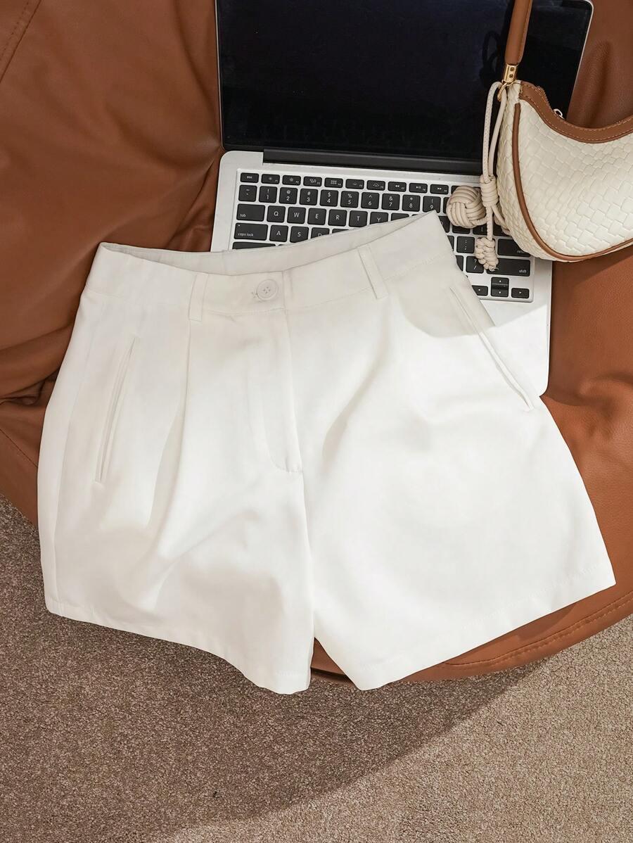 SHEIN KLASYCZNE BIAŁE SPODENKI S06__XS