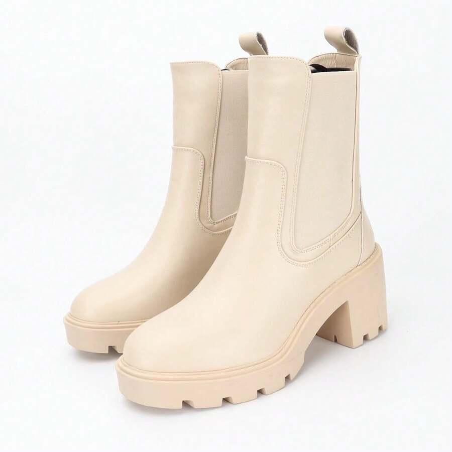 SHEIN BEŻOWE BOTKI OBCAS W01__40