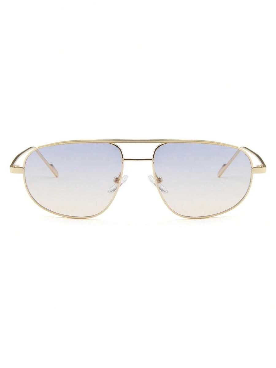 SHEIN ZŁOTE OKULARY PRZECIWSŁONECZNE S07