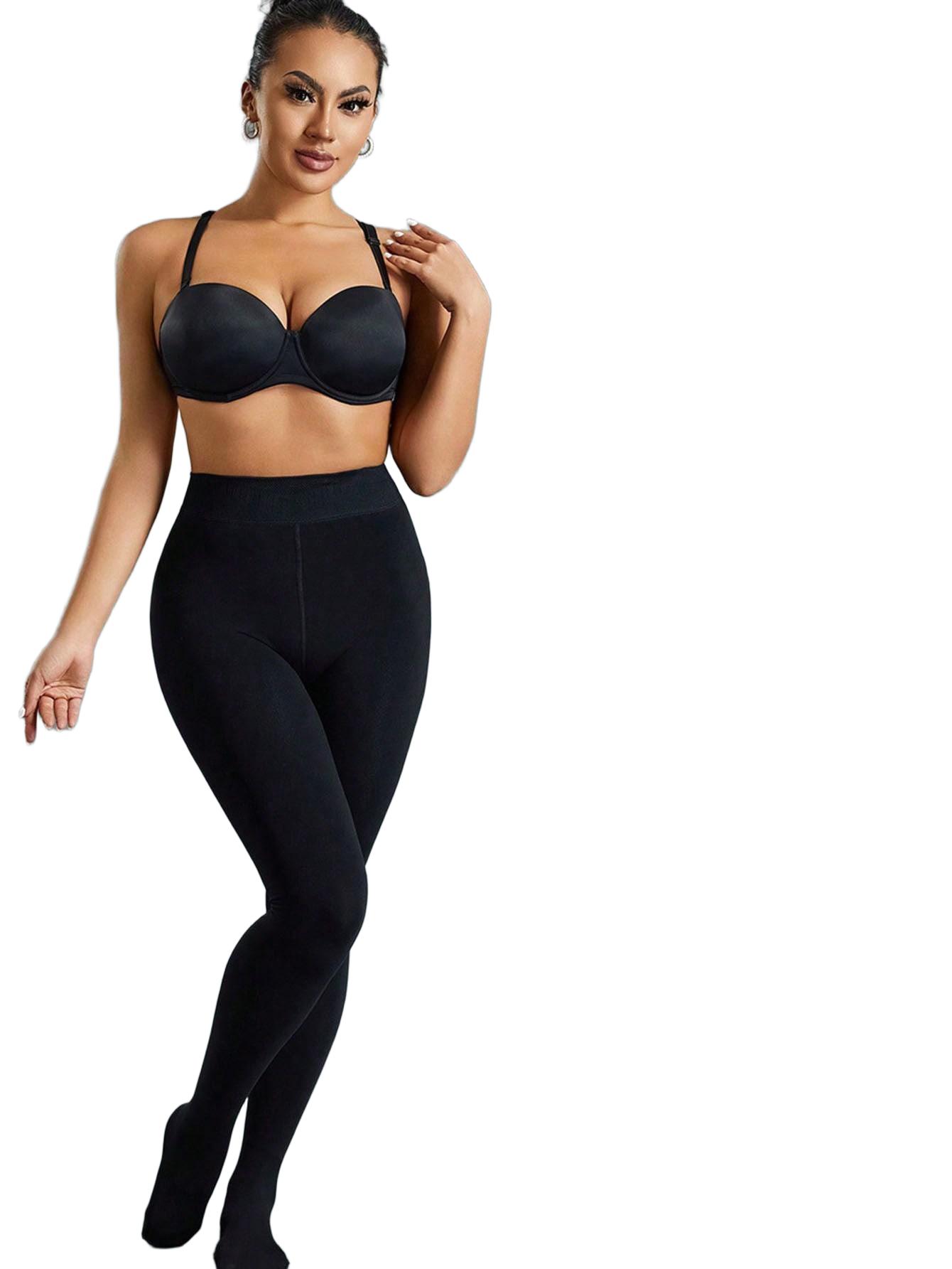SHEIN CZARNE RAJSTOPY POLAROWE 2-PACK W01__XL