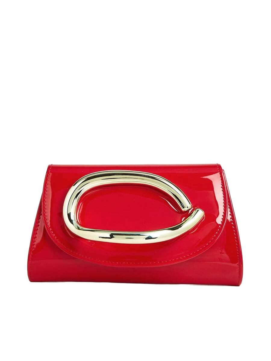 SHEIN CZERWONA TOREBKA KOPERTÓWKA S07__13X23,5CM