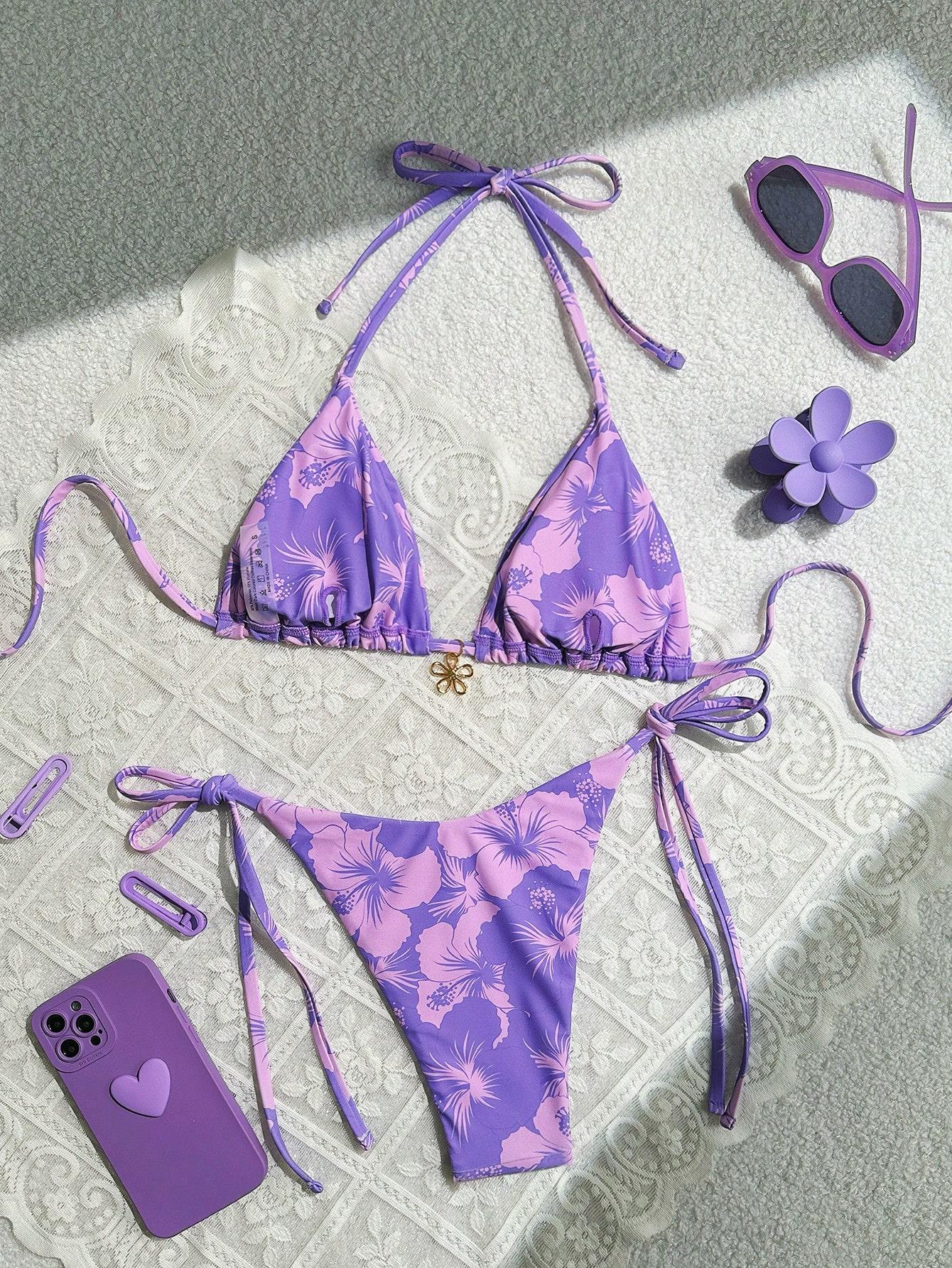 SHEIN DWUCZĘŚCIOWY STRÓJ KĄPIELOWY S09__L