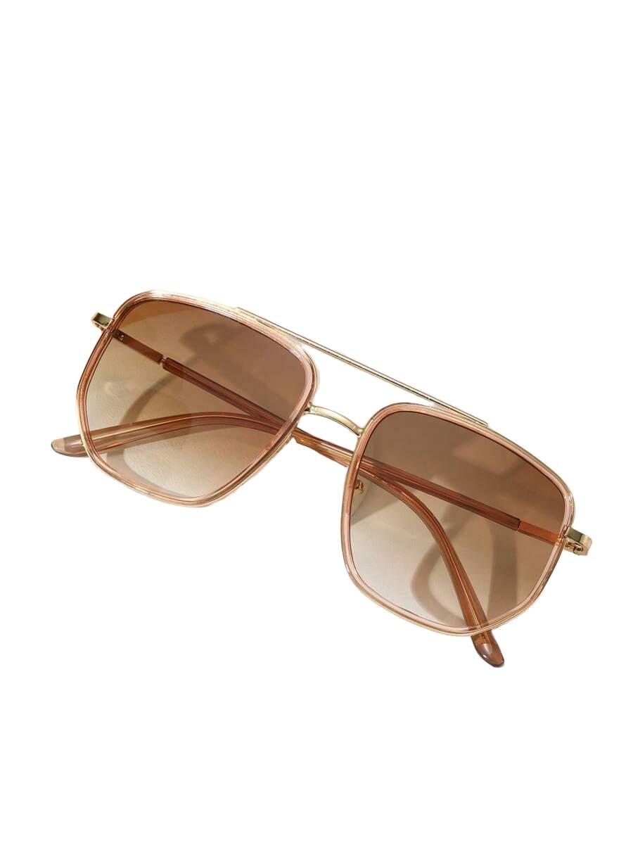 SHEIN BEŻOWE OKULARY PRZECIWSŁONECZN S07