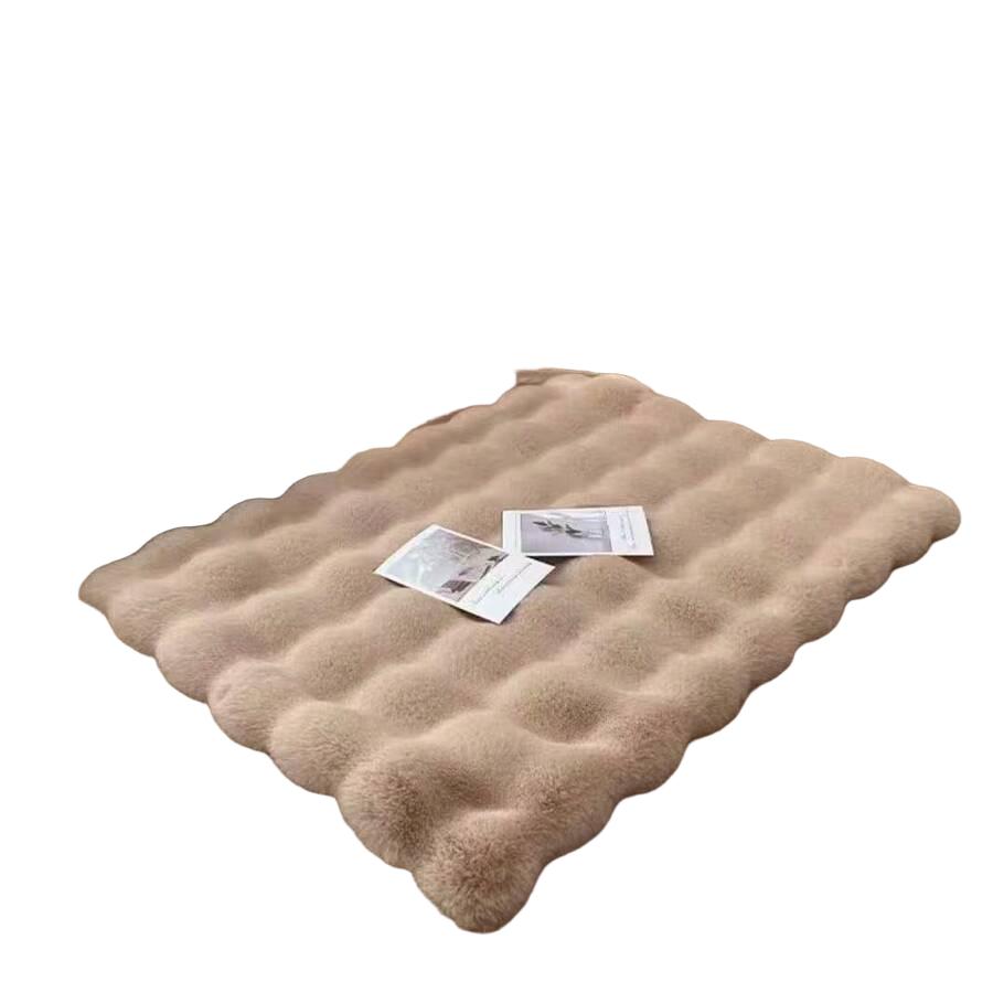 SHEIN BEŻOWY FUTRZANY DYWAN S07__120X160CM