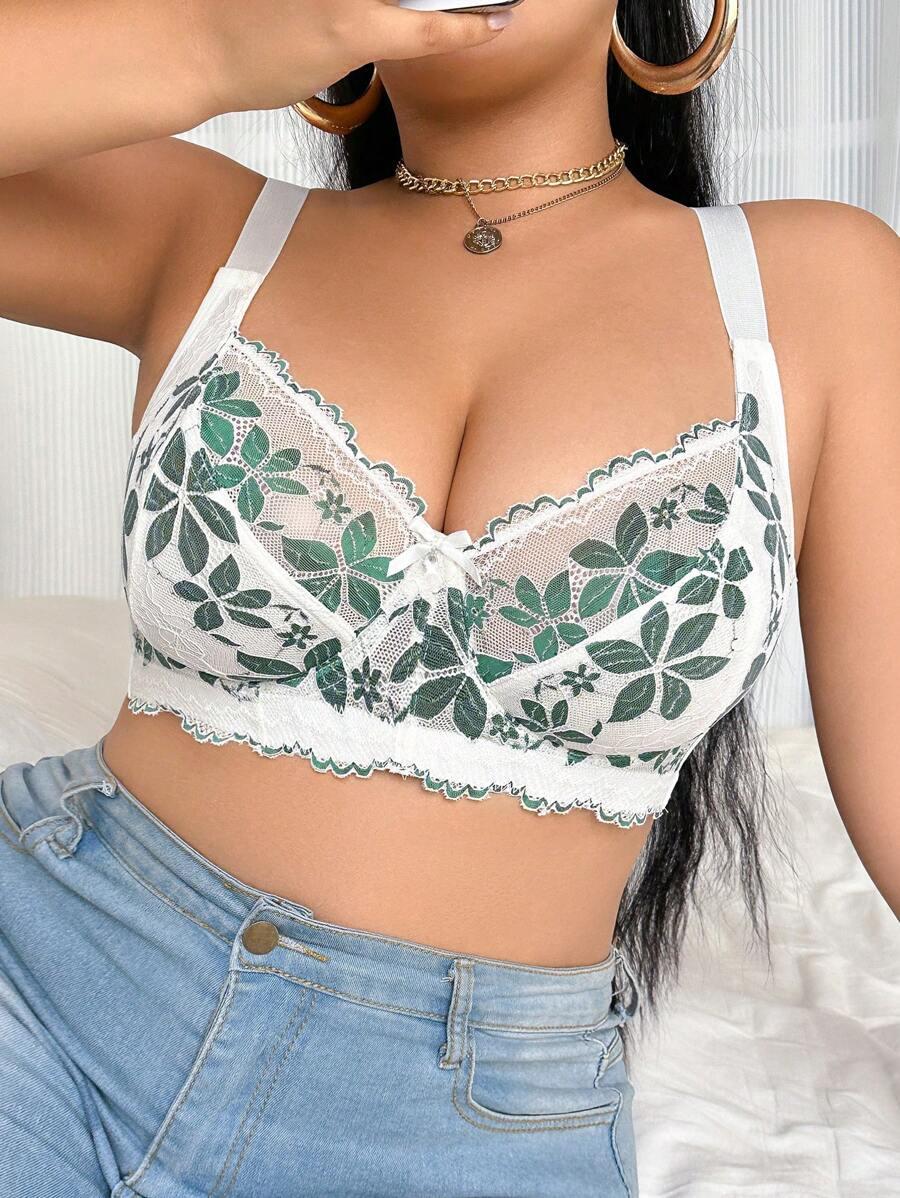 SHEIN KORONKOWY BIUSTONOSZ WZÓR PK01__95F