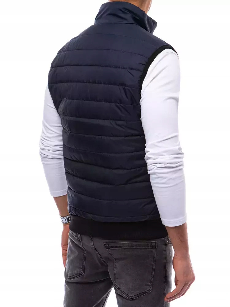 J.STYLE GRANATOWA KAMIZELKA ZAMEK W01__M