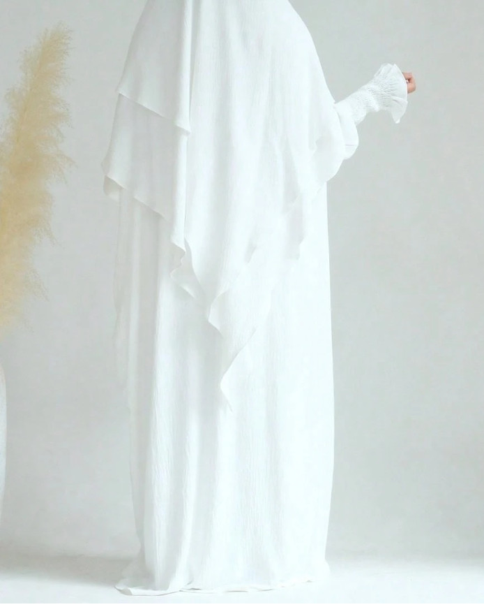 SHEIN BIAŁA SUKIENKA CHUSTA KOMPLET PK01__OS