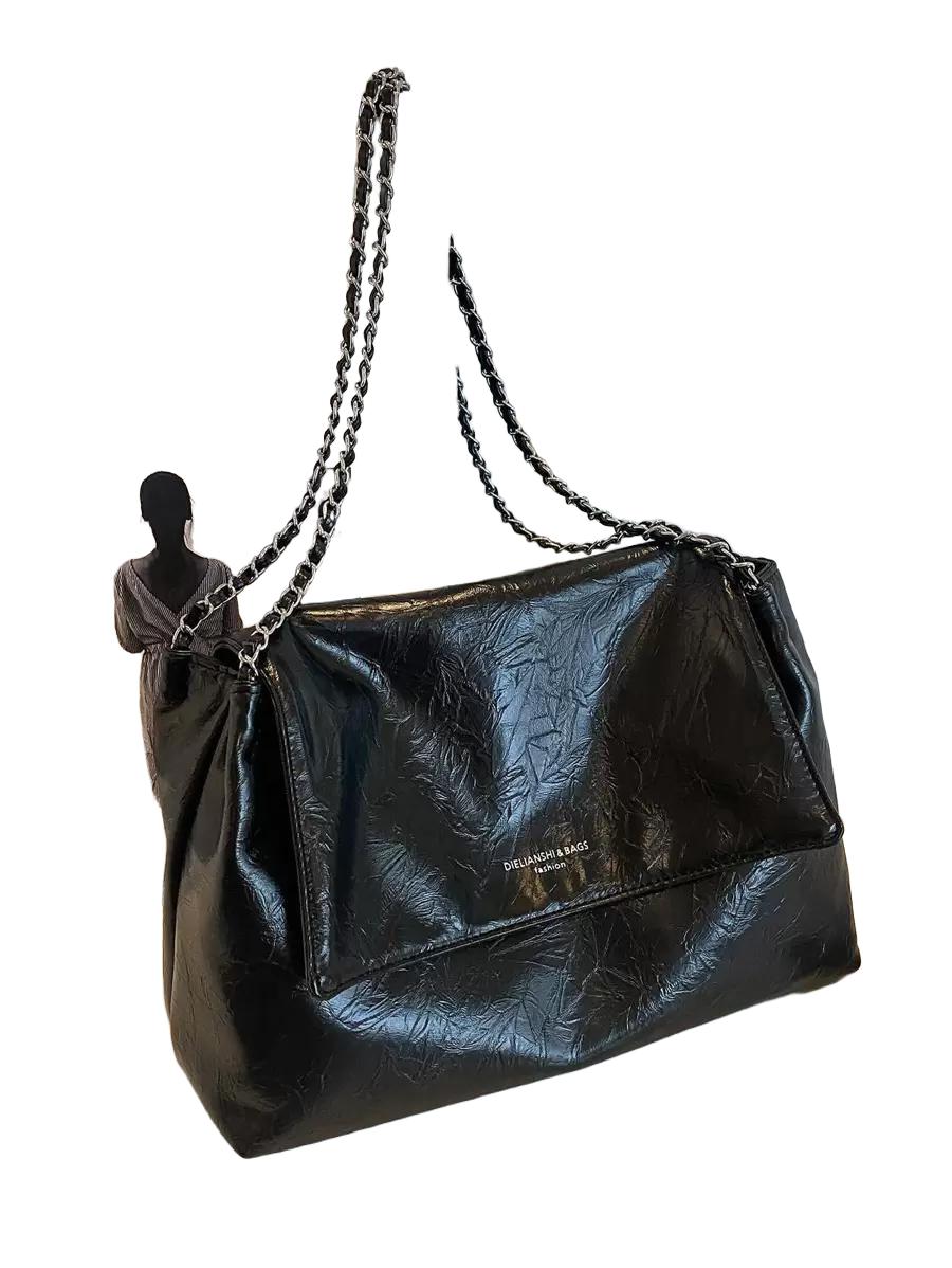 SHEIN CZARNA KLASYCZNA TOREBKA S07__22X31CM