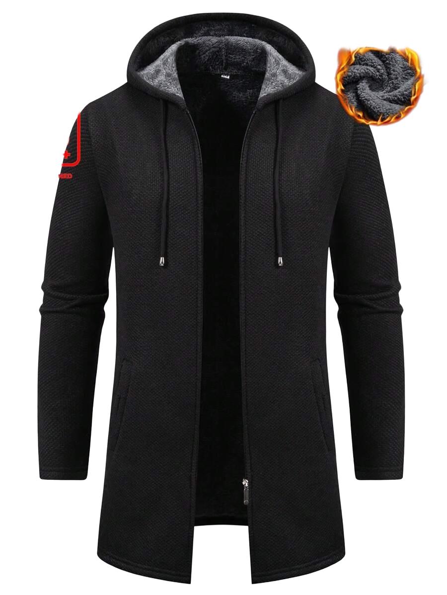 MANFINITY CZARNA ROZPINANA BLUZA KAPTUR S06__XL