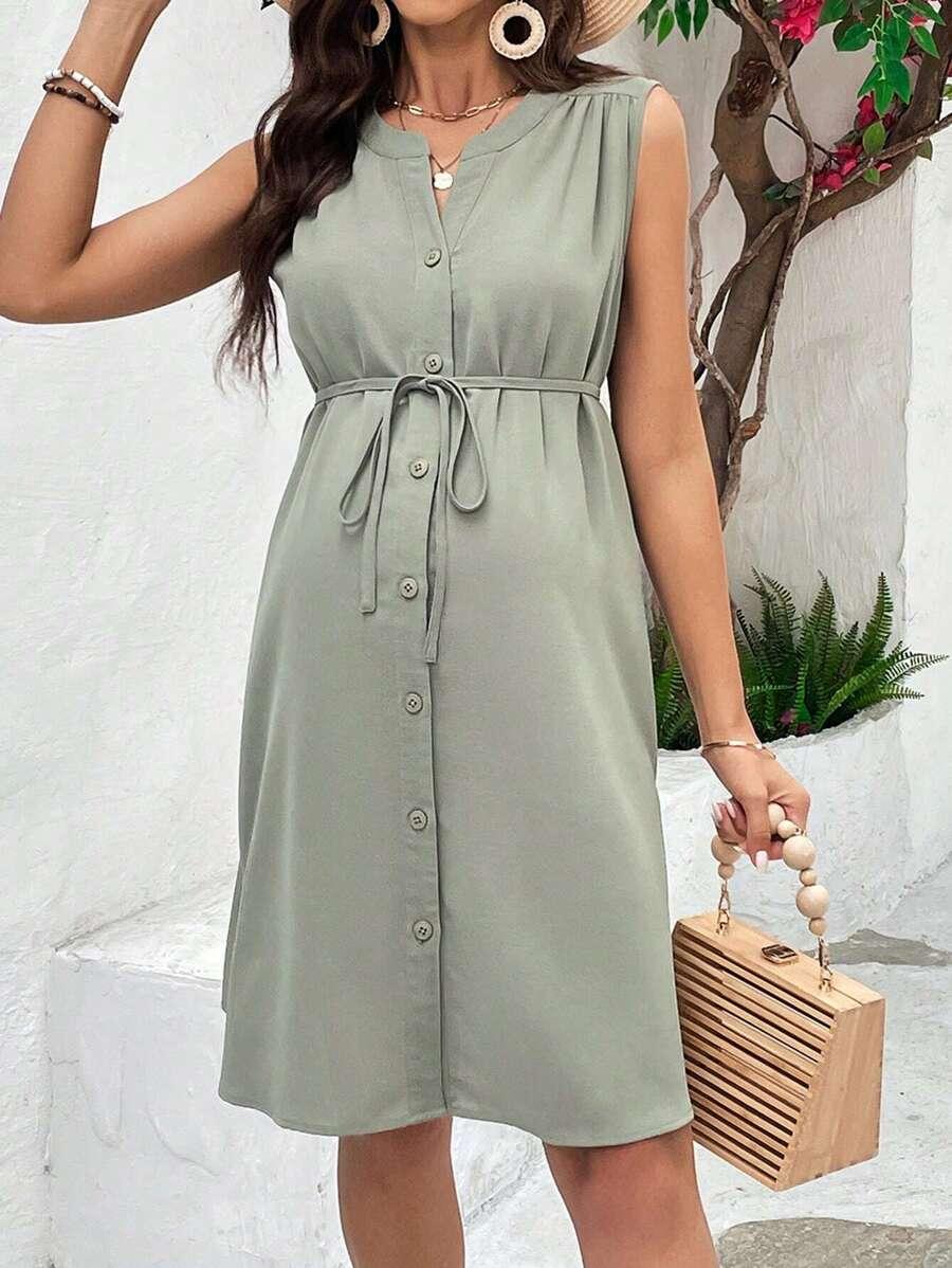 SHEIN ZIELONA SUKIENKA CIĄŻOWA S06__M