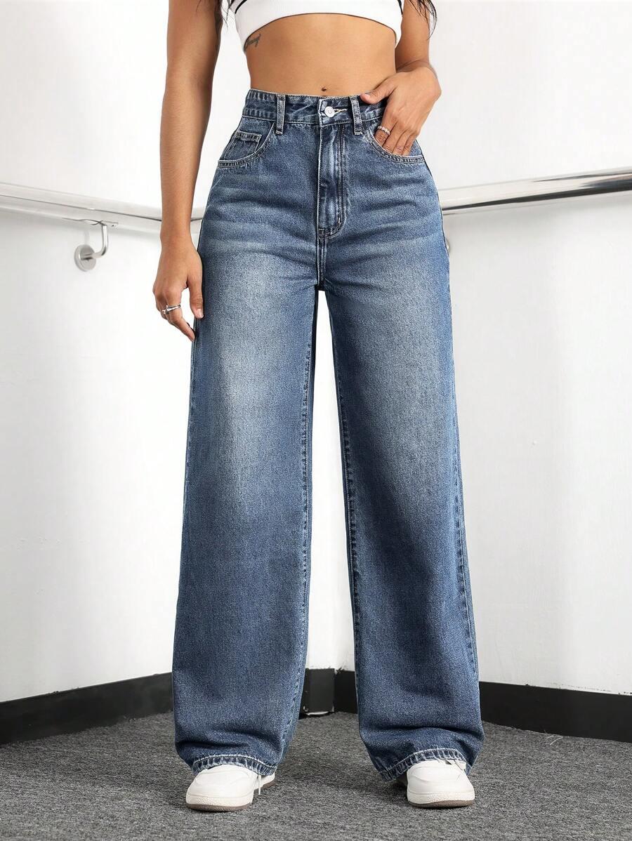 JEANOIX NIEBIESKIE SPODNIE JEANS WYSOKI STAN S06__M