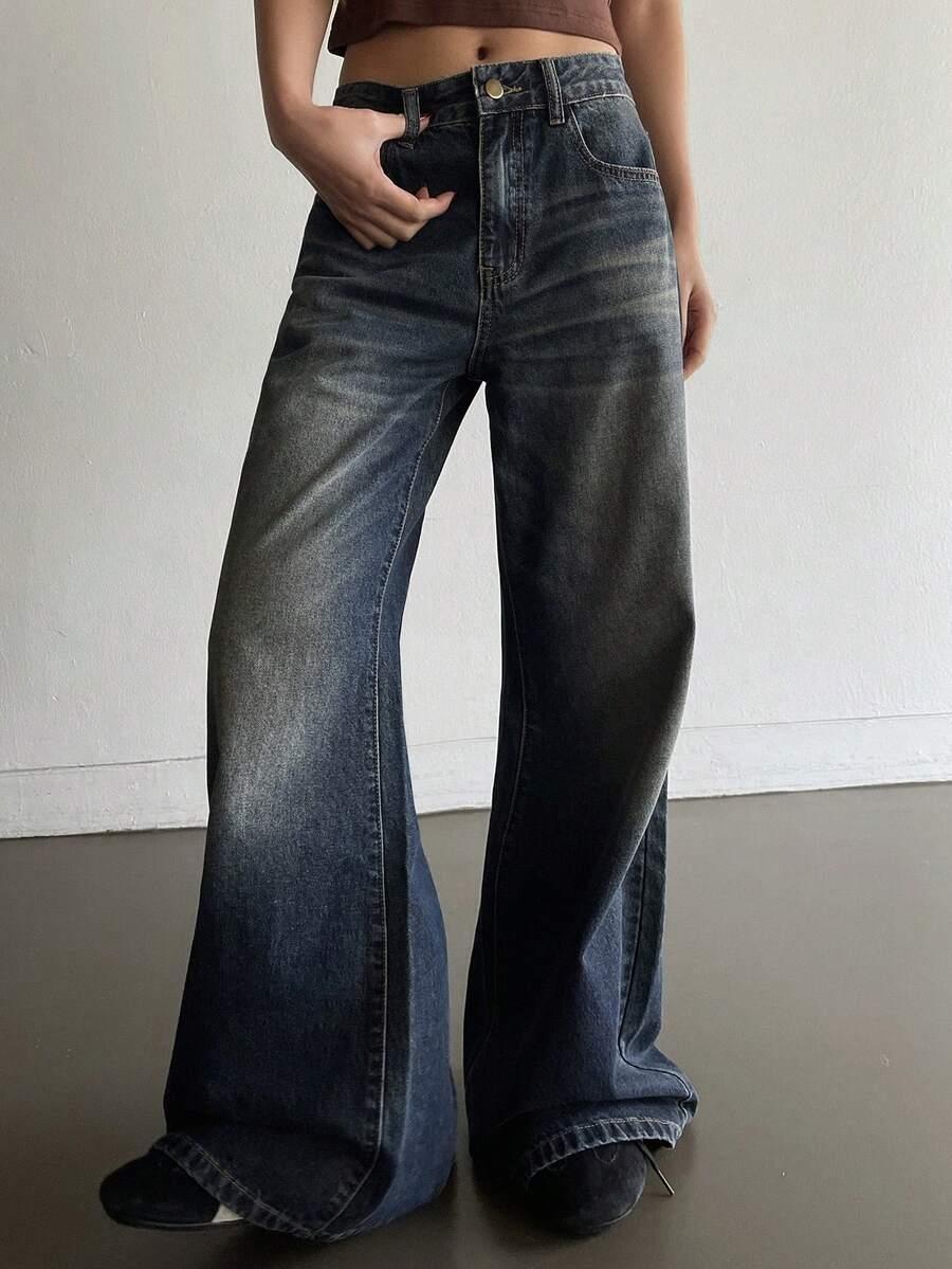DAZY SPODNIE DZWONY JEANS PK01__L