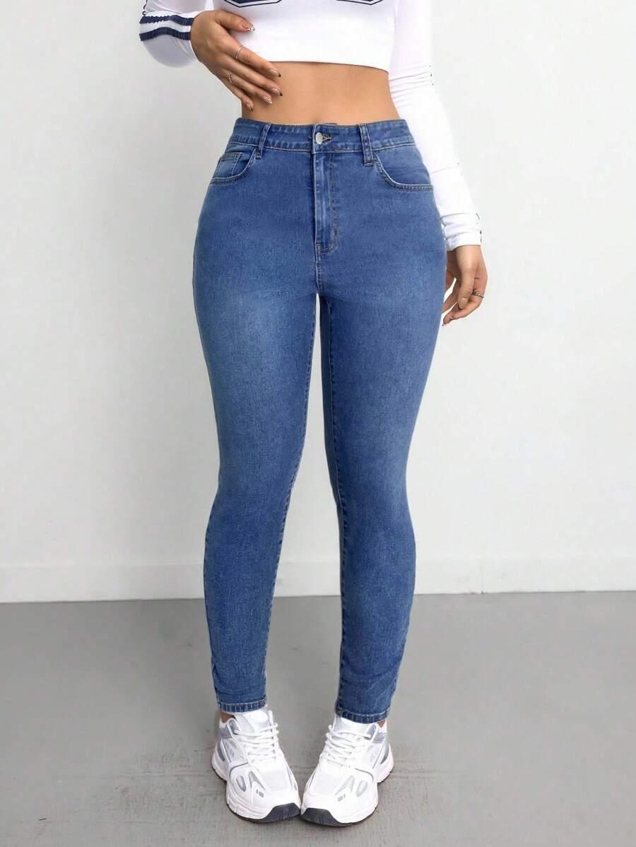 SHEIN SPODNIE JEANS RURKI S06__50
