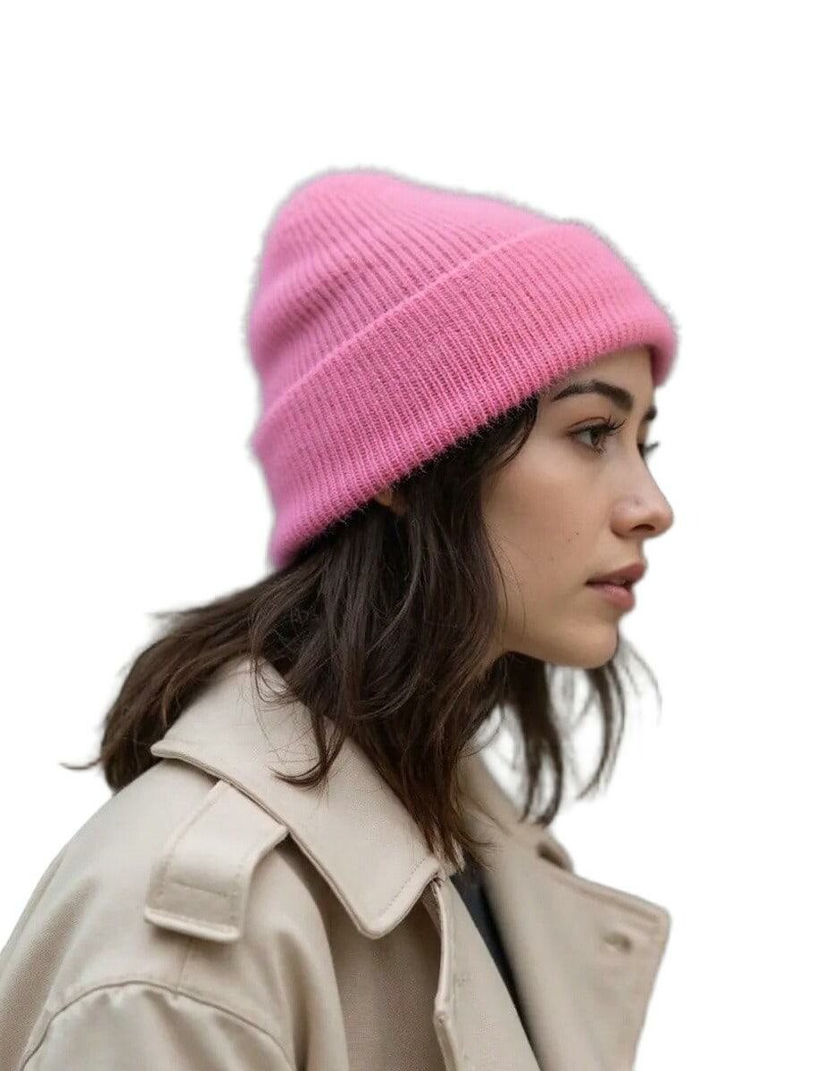 RÓŻOWA CZAPKA BEANIE W01__OS