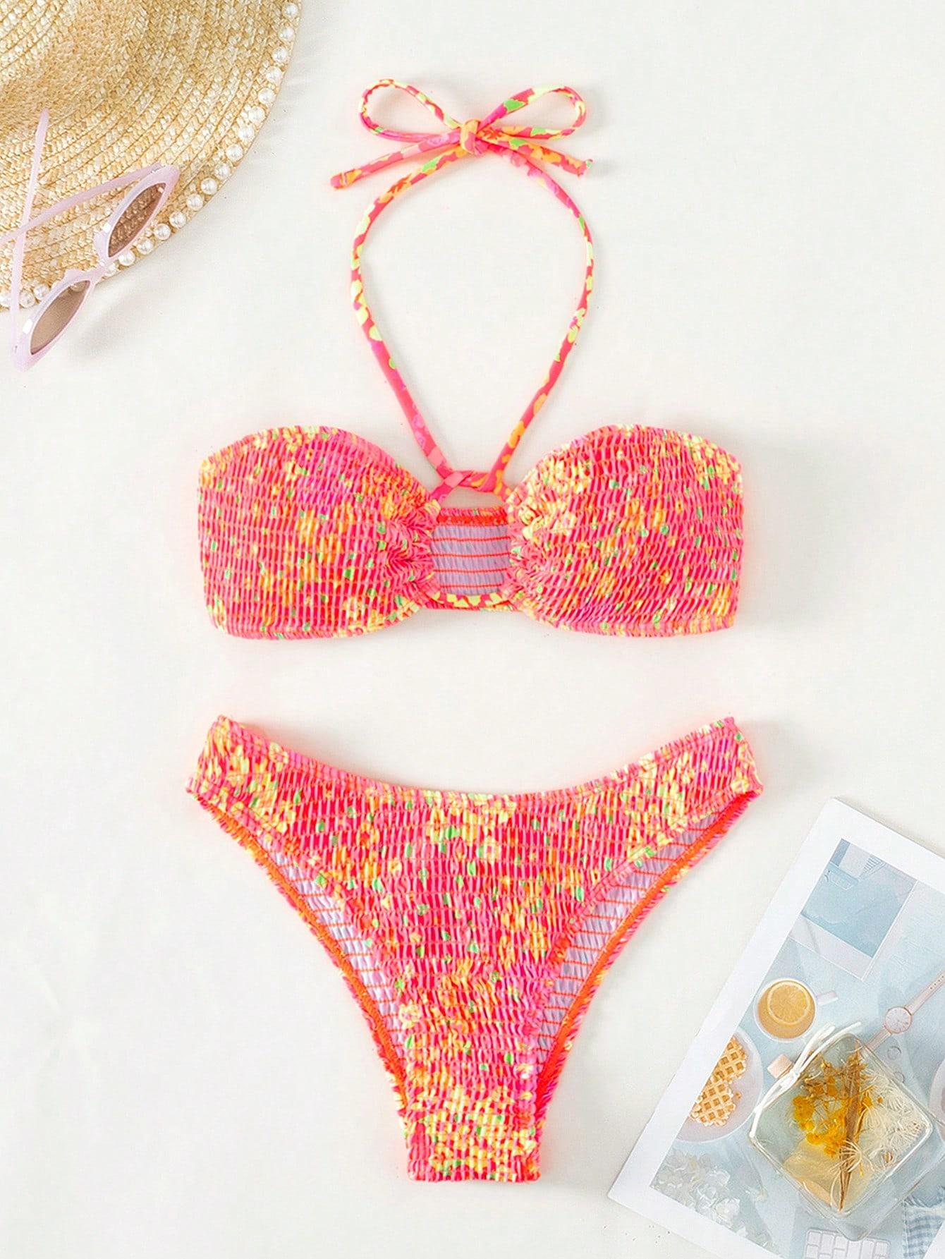 SHEIN DWUCZĘŚCIOWY STRÓJ KĄPIELOWY S09__L