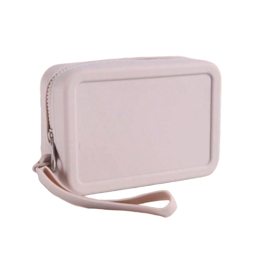 SHEIN BEŻOWA SILIKONOWA KOSMETYCZKA S07__13X9X4,5