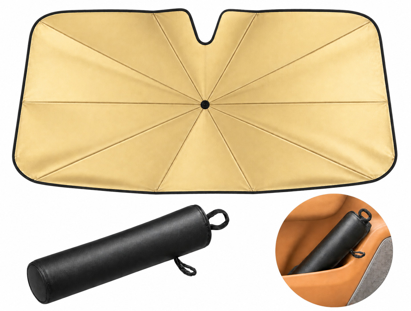 SHEIN SKŁADANY PARASOL PRZECIWSŁONECZNY DO SAMOCHODU S07__75X125CM