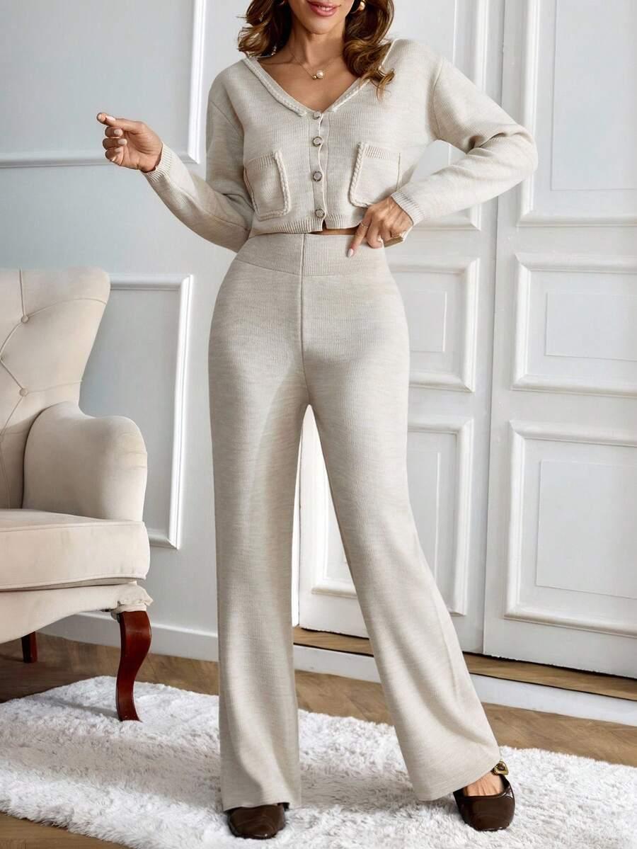 SHEIN KOMPLET SPODNIE SWETER S06__M