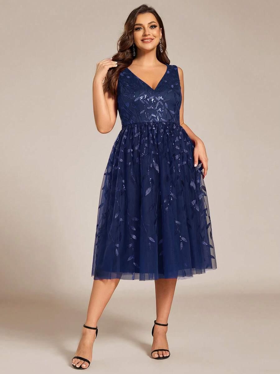 EVERPRETTY GRANATOWA MIDI SUKIENKA S09__54