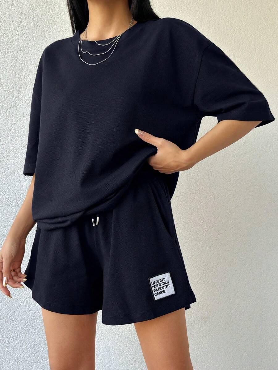 SHEIN BLUZKA SPODENKI KOMPLET S06__L