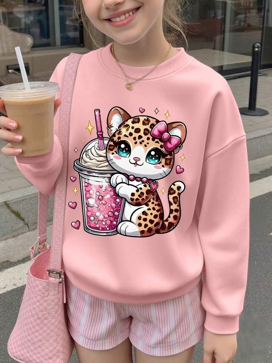 SHEIN RÓŻOWA BLUZA NADRUK S06__166-170