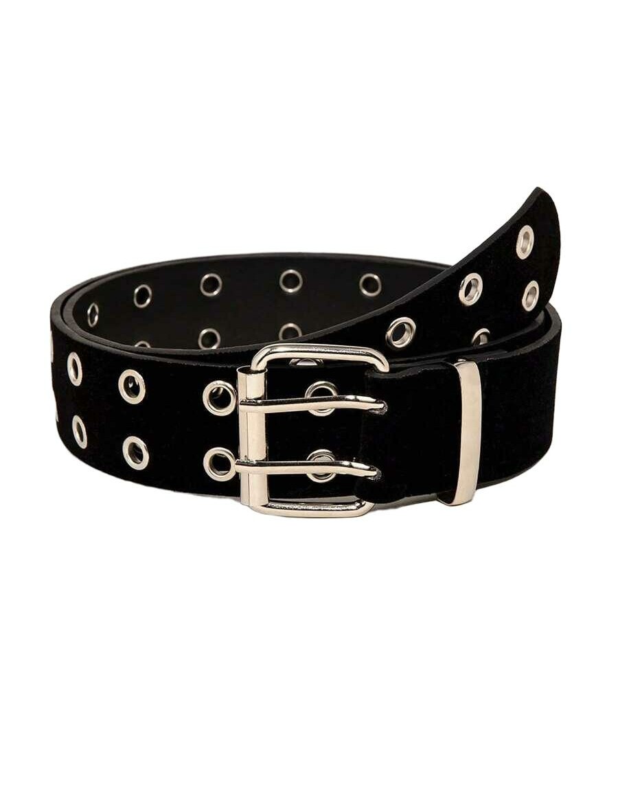 SHEIN CZARNY PASEK KLAMRA IMITACJA ZAMSZU S07__90