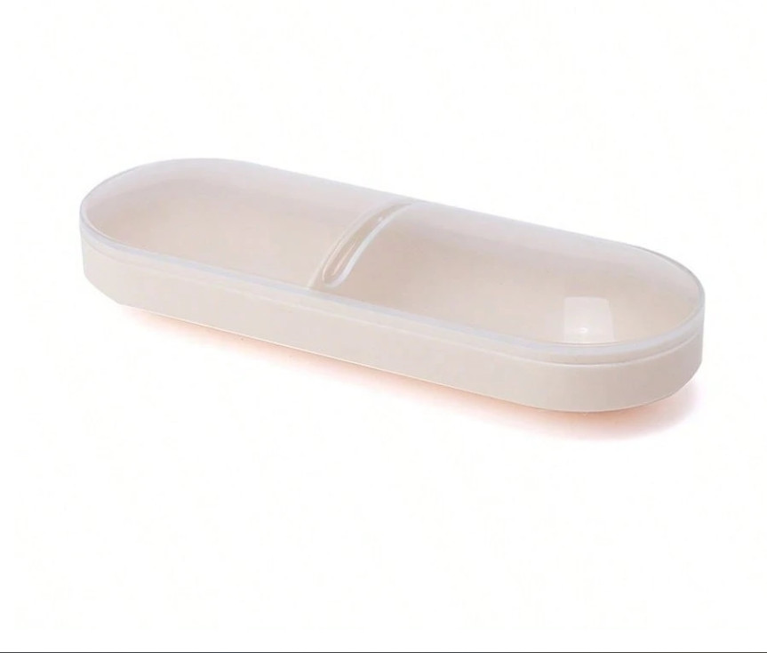 SHEIN BEŻOWE PLASTIKOWE PUDEŁKO S07__6X17