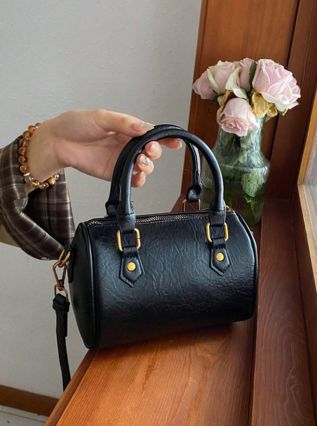 SHEIN CZARNA TOREBKA IMITACJA SKÓRY S07__19X9X13
