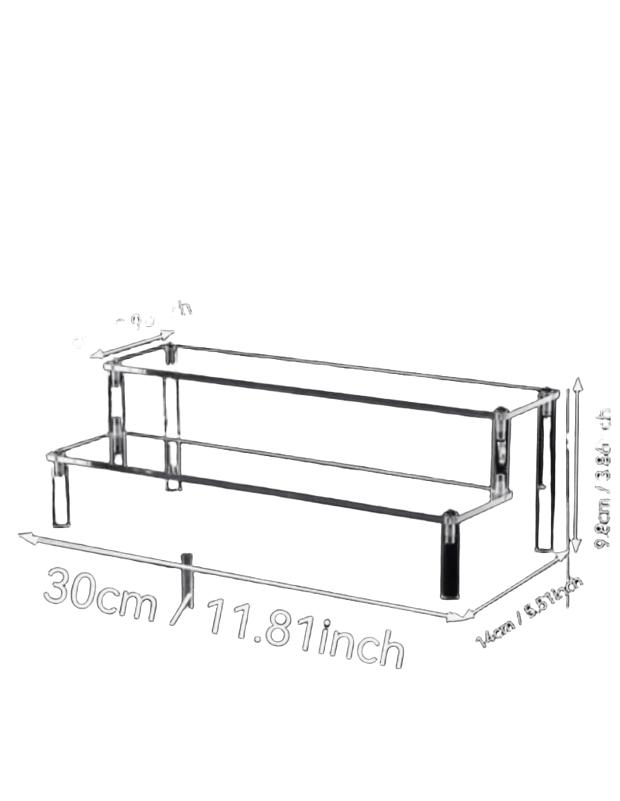 SHEIN 2-POZIOMOWY PRZEZROCZYSTY EKSPOZYTOR S07__30X14X9,8