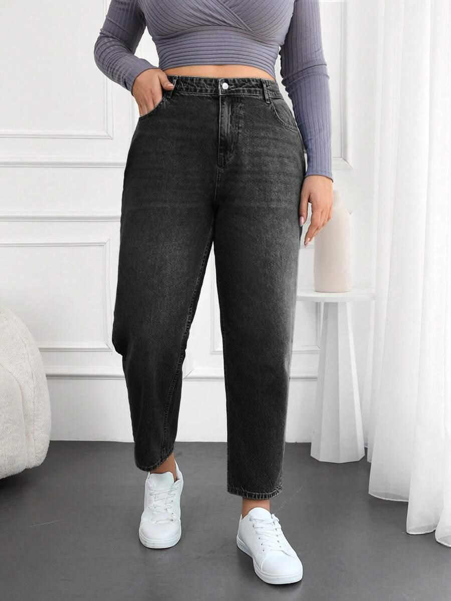 SHEIN CZARNE SPODNIE JEANS S06__48