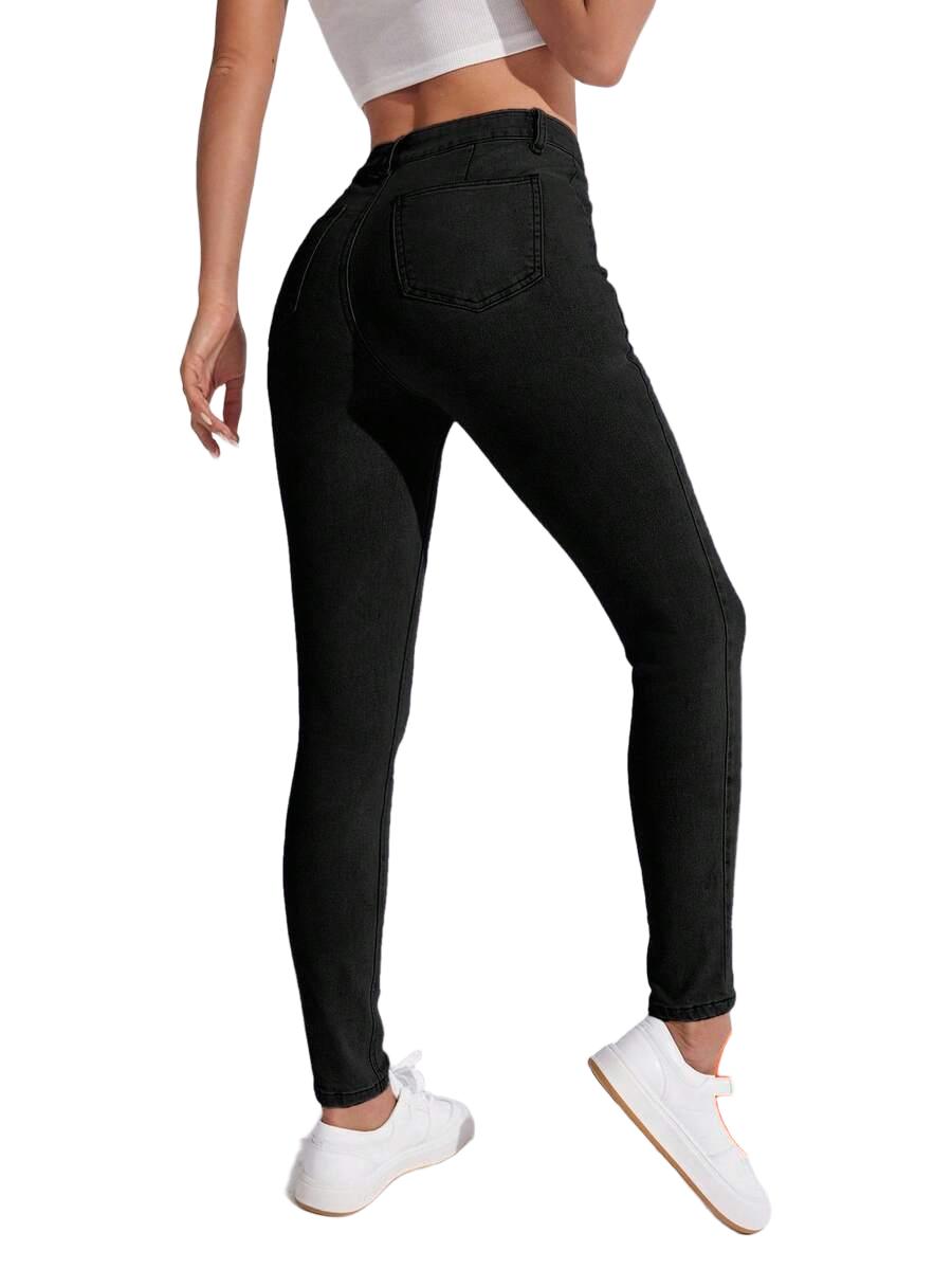 SHEIN CZARNE SPODNIE JEANS S06__M
