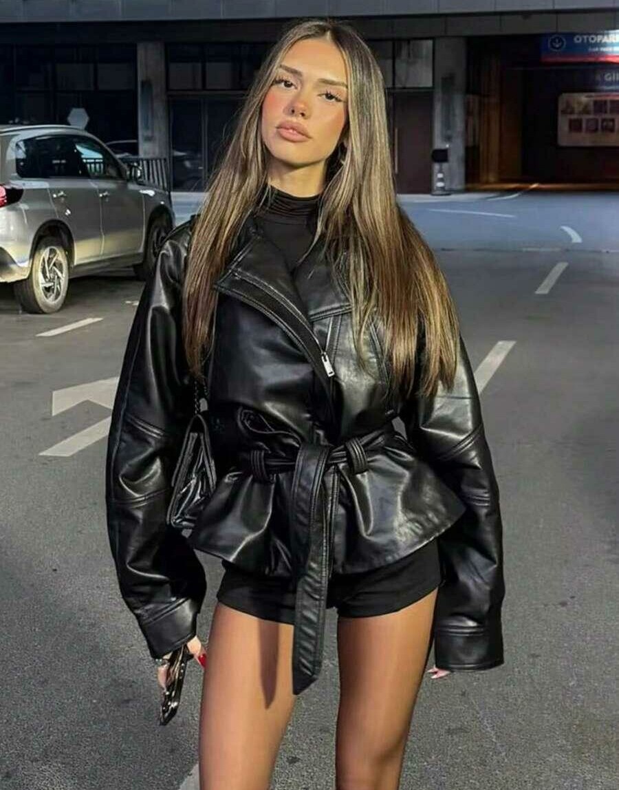 SHEIN CZARNA KURTKA IMITACJA SKÓRY PK01__XS