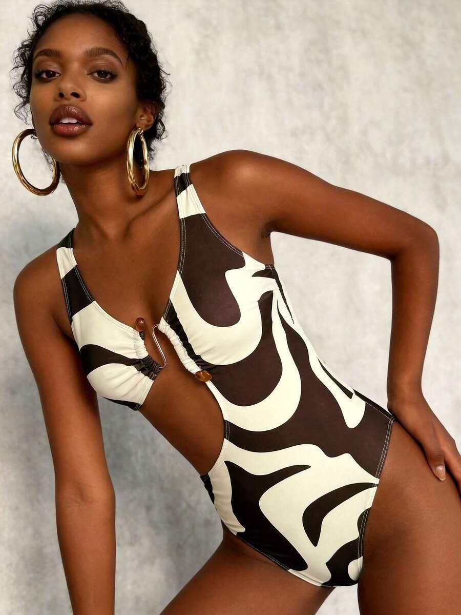 SHEIN JEDNOCZĘŚCIOWY STRÓJ KĄPIELOWY S09__M