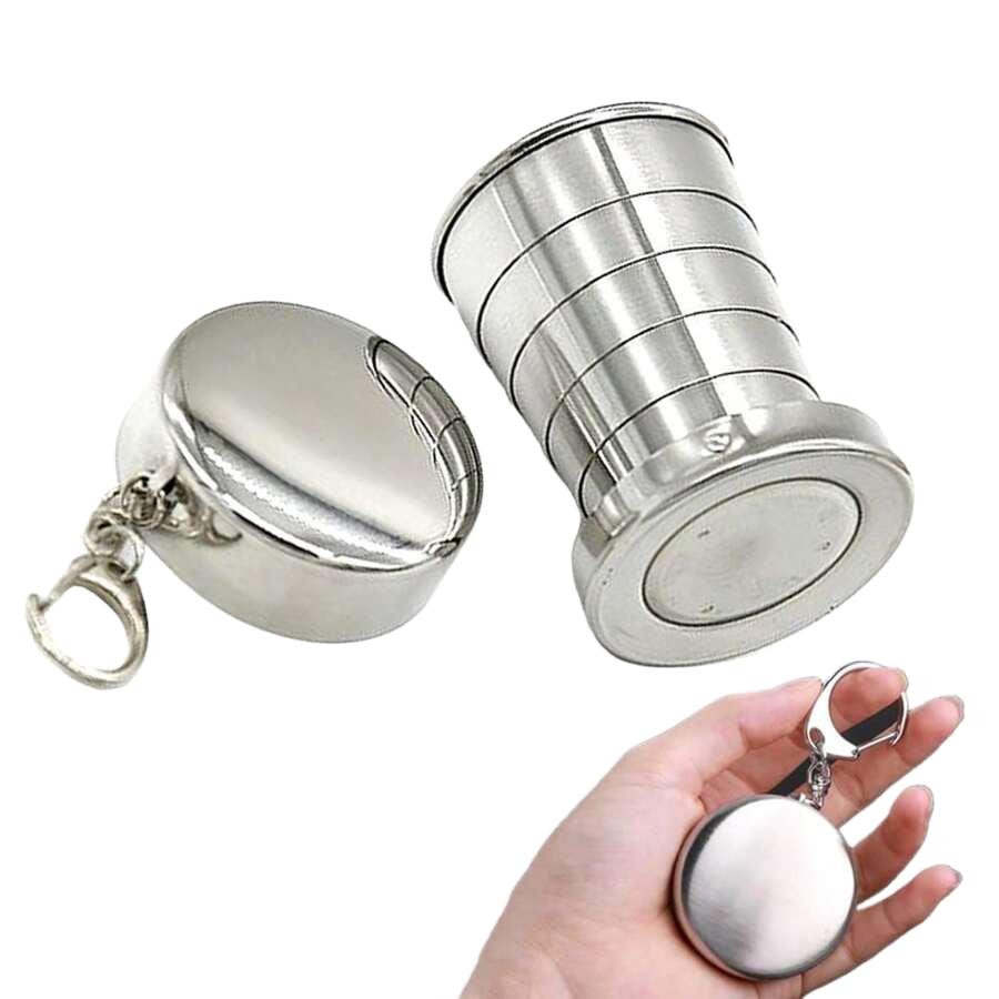 SHEIN SKŁADANY METALOWY KUBEK TURYSTYCZNY S07__250ML