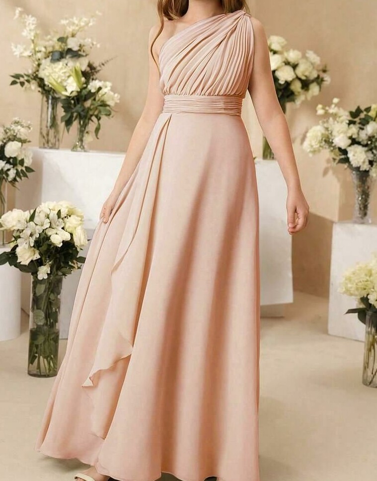 SHEIN MAXI SUKIENKA ASYMETRYCZNY DEKOLT S06__146/152